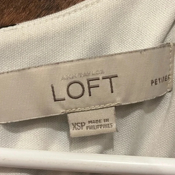 Loft‎ women’s white and black polka dot sleeveless midi dress size xsmall petite - Picture 2 of 7